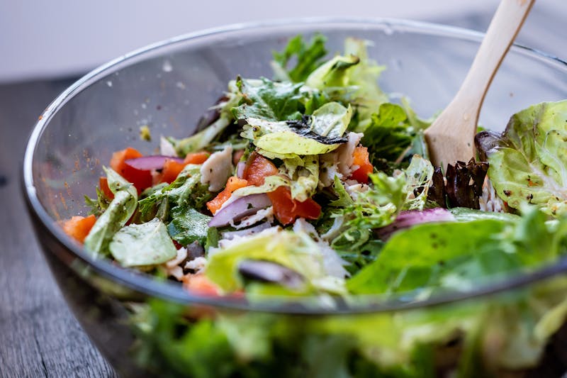 Fresh garden salad for deweys pizza events